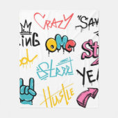 Abstrakte Graffiti-Buchstaben mit g Fleecedecke (Vorderseite)