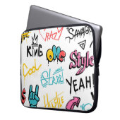 Abstrakte Graffiti-Buchstaben mit g Laptopschutzhülle (Vorderseite Links)