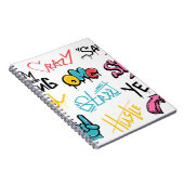 Abstrakte Graffiti-Buchstaben mit g Notizblock (Rechte Seite)