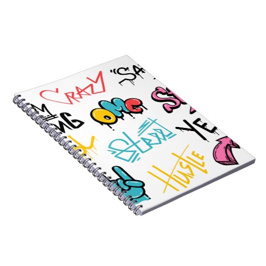 Abstrakte Graffiti-Buchstaben mit g Notizblock (Rechte Seite)