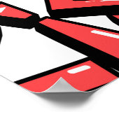 Abstrakte Graffiti-Buchstaben mit g Poster (Ecke)