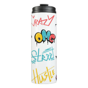 Abstrakte Graffiti-Buchstaben mit g Thermosbecher