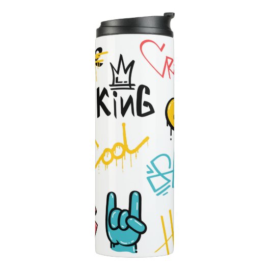 Abstrakte Graffiti-Buchstaben mit g Thermosbecher (Nach links gedreht)