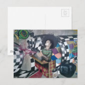 Abstrakte Graffiti-Kunst Postkarte (Vorne/Hinten)