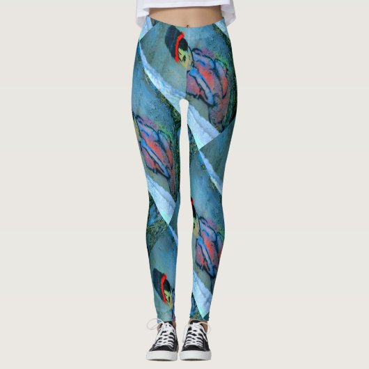 abstrakte Graffiti Leggings (Vorderseite)