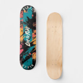 Abstrakte Graffiti - Live to Ride Motto Skateboard (Vorderseite)