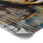 abstrakte Graffiti-Porträtmalerei Poster (Ecke)