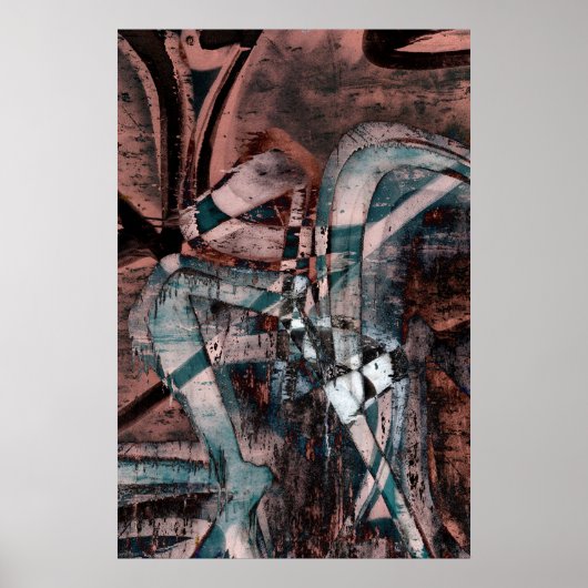Abstrakte Graffiti Poster (Vorne)