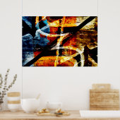 Abstrakte Graffiti Poster (Küche)