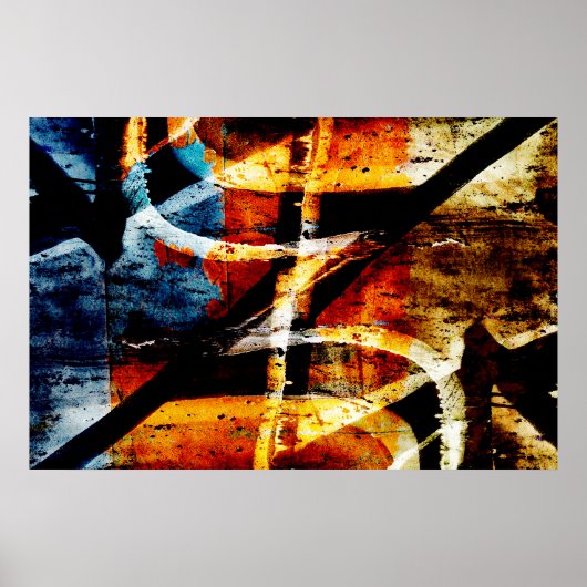 Abstrakte Graffiti Poster (Vorne)