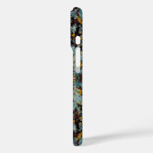 Abstrakte Graffiti-Splatter-Malerei auf Schwarz Case-Mate iPhone Hülle (Rückseite / Links)