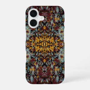Abstrakte Graffiti-Splatter-Malerei auf Schwarz iPhone 16 Hülle