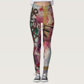 Abstrakte Graffiti Street Art Leggings (Vorderseite)