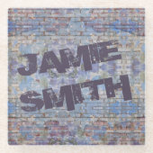 Abstrakte Graffiti Wall Street Art Glasuntersetzer (Vorderseite)