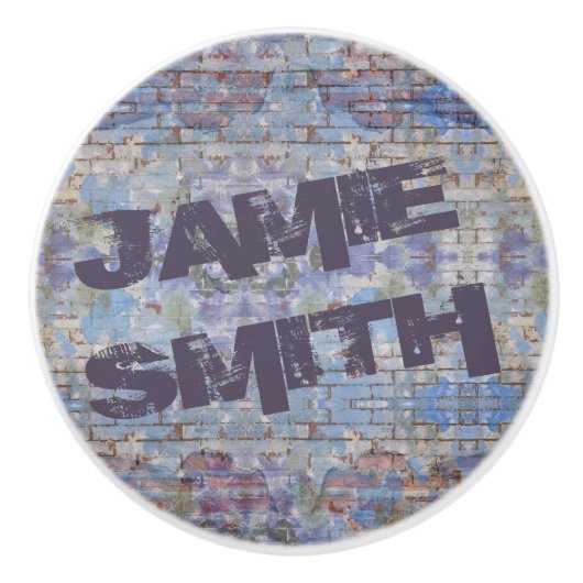 Abstrakte Graffiti Wall Street Art Keramikknauf (Vorderseite)