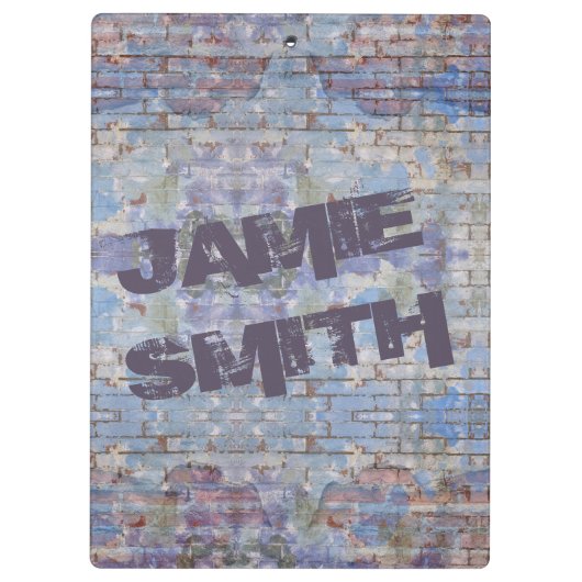 Abstrakte Graffiti Wall Street Art Klemmbrett (Rückseite)