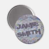 Abstrakte Graffiti Wall Street Art Magnet (Vorderseite/Rückseite)