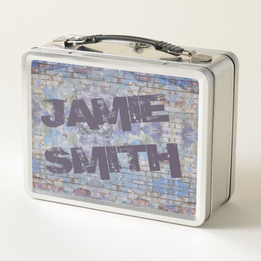 Abstrakte Graffiti Wall Street Art Metall Brotdose (Rückseite)