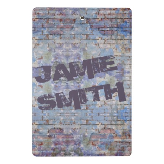 Abstrakte Graffiti Wall Street Art Mini Klemmbrett (Rückseite)