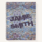 Abstrakte Graffiti Wall Street Art Notizblock (Vorderseite)