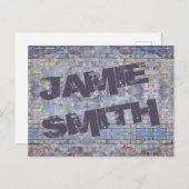 Abstrakte Graffiti Wall Street Art Postkarte (Vorne/Hinten)