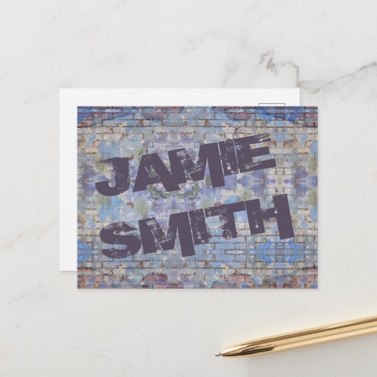 Abstrakte Graffiti Wall Street Art Postkarte (Vorderseite/Rückseite Beispiel)