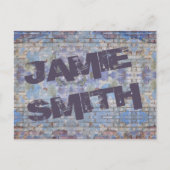 Abstrakte Graffiti Wall Street Art Postkarte (Vorderseite)