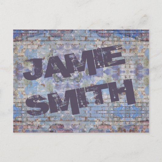 Abstrakte Graffiti Wall Street Art Postkarte (Vorderseite)