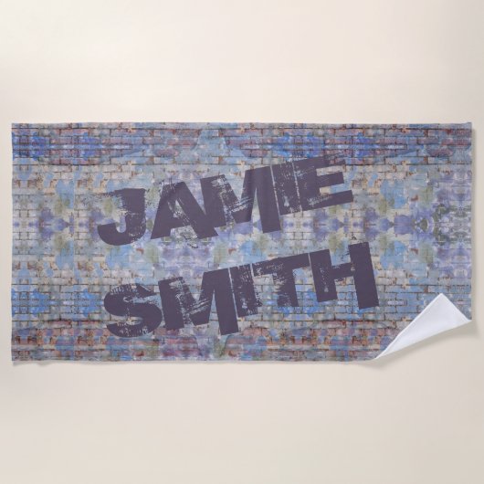 Abstrakte Graffiti Wall Street Art Strandtuch (Vorderseite)