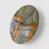 Abstrakte Graffiti-Wanduhr Runde Wanduhr (Winkel)