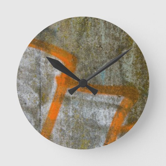 Abstrakte Graffiti-Wanduhr Runde Wanduhr (Vorderseite)