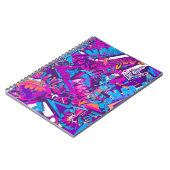 Abstrakte Graffiti-Wortmuster Grunge Notizblock (Linke Seite)