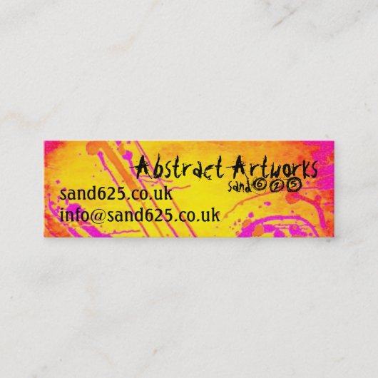 Abstrakte Grafik des kleinen Bookmarks Mini Visitenkarte (Vorderseite)