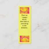 Abstrakte Grafik des kleinen Bookmarks Mini Visitenkarte (Rückseite)