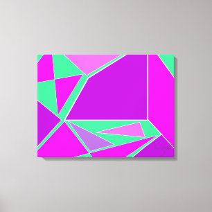 Abstrakte Grafik - lila grünes Design Leinwanddruck