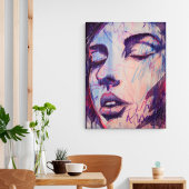 Abstrakte Grafikerinnen Portrait Art Print Poster