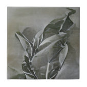 Abstrakte Grafikkunst, geätzt aus Olivenblättern Fliese (Vorderseite)