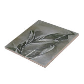 Abstrakte Grafikkunst, geätzt aus Olivenblättern Fliese (Seite)