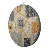 Abstrakte grafische Fliesen Dartscheibe (Vorderseite rechts)