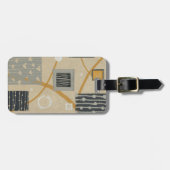 Abstrakte grafische Fliesen Gepäckanhänger (Vorderseite horizontal)