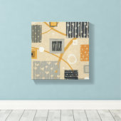 Abstrakte grafische Fliesen Leinwanddruck (Insitu (Holzboden))