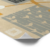 Abstrakte grafische Fliesen Poster (Ecke)