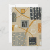 Abstrakte grafische Fliesen Postkarte (Vorne/Hinten)