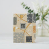 Abstrakte grafische Fliesen Postkarte (Stehend Vorderseite)