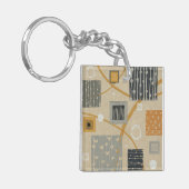 Abstrakte grafische Fliesen Schlüsselanhänger (Vorderseite links)