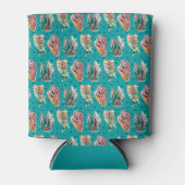 Abstrakte grafische Kaktus Sukkulentmuster Dosenkühler (Vorderseite)