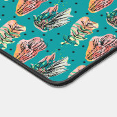 Abstrakte grafische Kaktus Sukkulentmuster Schreibtischunterlage (Ecke)