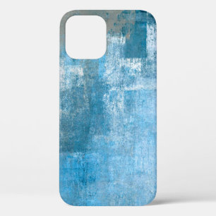 Abstrakte, grau-blaue Abstrakte Kunstmalerei Case-Mate iPhone Hülle