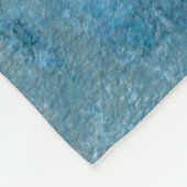 Abstrakte, grau-blaue Abstrakte Kunstmalerei Fleecedecke (Ecke)