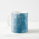 Abstrakte, grau-blaue Abstrakte Kunstmalerei Kaffeetasse (Vorderseite Links)